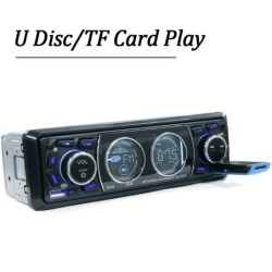 Bluetooth car radio - 1 DIN - USB - TF - FM - 60Wx4 - 12VDin 1
