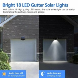 Solar powered lamp - outdoor wall lamp - dusk to dawn light - waterproof - 18 LEWall lights