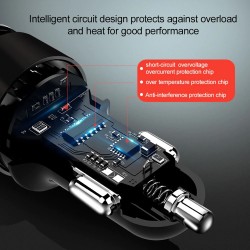 Universal car charger - dual USB - fast charging - aluminum - 4.8A - 5VInterior accessories