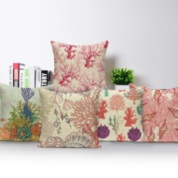 Decorative cushion cover - ocean / marine life / coral - 40 cm * 40 cm - 45 cm - 45 cmCushion covers