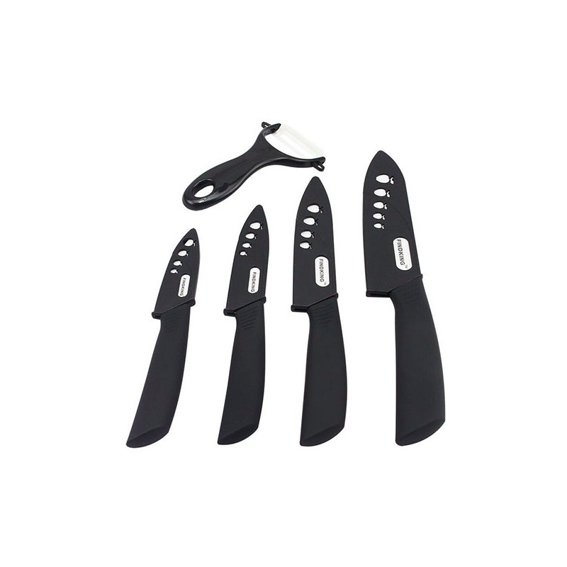 Ceramic knife set - 3" 4" 5" 6" inch with peeler / coversCeramic