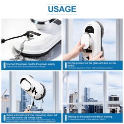 Electric window cleaner - vacuum robot - with remote controlRobot vacuum cleaner