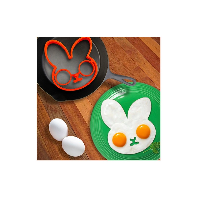 Silicone egg shaper - pancake - rabbit shapeEgg shapers