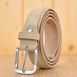Suede leather belt - with a metal buckleBelts