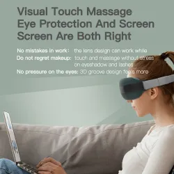 4D smart eye massager - music - rhythm - vibration - relax - acupressure - relieve fatigue / dark eye circlesMassage