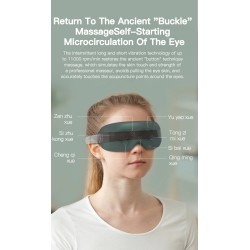 4D smart eye massager - music - rhythm - vibration - relax - acupressure - relieve fatigue / dark eye circlesMassage