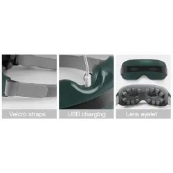 4D smart eye massager - music - rhythm - vibration - relax - acupressure - relieve fatigue / dark eye circlesMassage