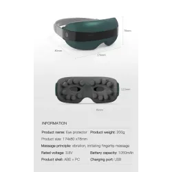 4D smart eye massager - music - rhythm - vibration - relax - acupressure - relieve fatigue / dark eye circlesMassage
