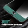 Luxury 360 full cover - with tempered glass screen protector - for iPhone - blackProtection