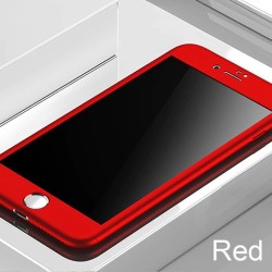 Luxury 360 full cover - with tempered glass screen protector - for iPhone - redCase & Protection