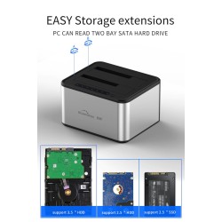 5GBP - USB 3.0 - aluminum dual Bay - docking station - HDD caseHDD case