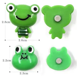 Decorative fridge magnets - green frogs - 6 piecesFridge magnets