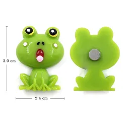 Resin fridge magnets - green frogs - yellow bees - 6 piecesFridge magnets