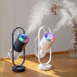 Ultrasonic air humidifier - 360 degree rotation mist spray - with LED - 200 mlHumidifiers