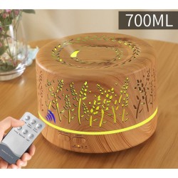 Ultrasonic air humidifier - essential oils diffuser - colorful LED - with remote control - 700 mlHumidifiers