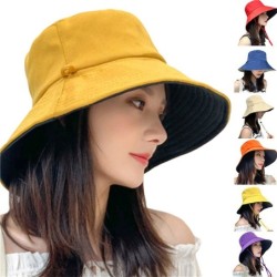 Double-sided sun hat - wide brim - with adjustable strings - bucket styleHats & Caps