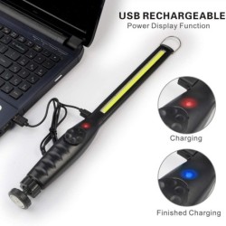LED flashlight - work light - COB - USB - dimming - with magnet - waterproofTorches