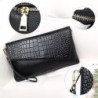 Vintage small clutch - shoulder bag - crocodile skin pattern - with zipperHandbags