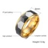 Tungsten carbide men's ring - gold-blackRings
