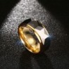 Tungsten carbide men's ring - gold-blackRings