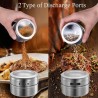Magnetic spice jars - with labels - with wall mounted rack - stainless steelStorage