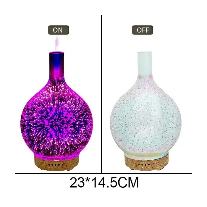 Ultrasonic air humidifier - essential oils diffuser - LED - 3D fireworksHumidifiers