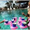 Inflatable flamingo - pool drink holder - floating toy - 10 piecesInflatable