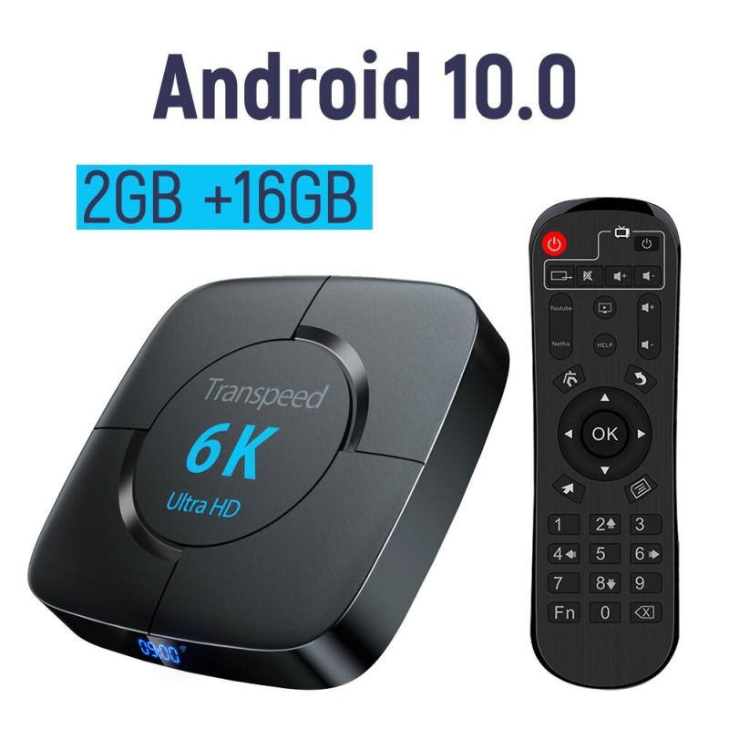 Android 10 - TV Box - Blacklight 6K - Wifi - Voice Assistant 4GB RAM 32G 64GAndroid box