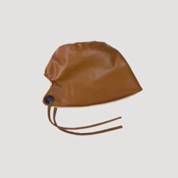 Bucket style hat - warm winter leather hat - Korean styleHats & Caps