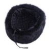 Men's bomber hat - black Russian ushanka - with earflaps - fur / leatherHats & Caps