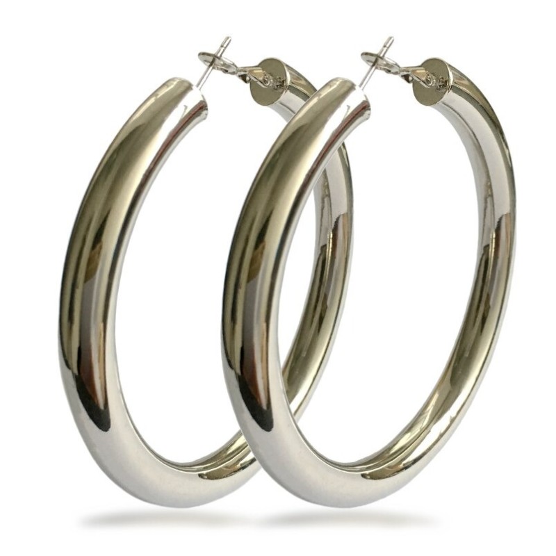 Wide big hoop earrings - 70mmEarrings