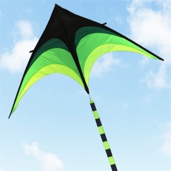 Super large kite - black - green - with line - 160 cmKites