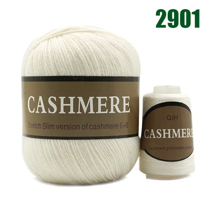 100% Mongolian cashmere - hand-knitted yarn wool - for knitting / crochetTextile