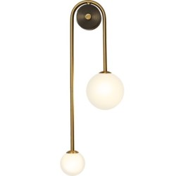 Modern wall lamp - double glass ball - gold iron - LED G9 - AC90-260VWall lights