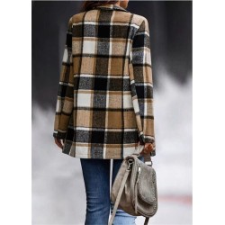 Trendy plaid jacket - short coatJackets