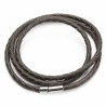 Genuine braided leather - bracelet with magnetic claspsBracelets