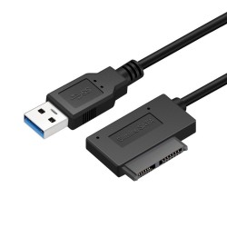 USB 2.0 - 3.0 to mini Sata II 7+6 13Pin - adapter - cable - for laptop CD/DVD ROM Slimline DriveCables