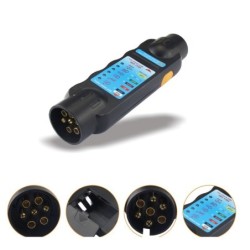 European 7 Pin trailer socket - plug - circuit tester - 12VDiagnosis