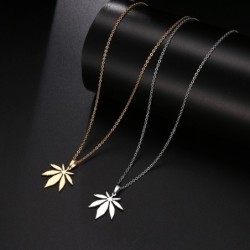 Maple leaf pendant - stainless steel necklaceNecklaces