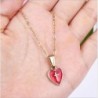 Red heart shaped pendant with cross - with necklaceNecklaces
