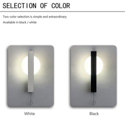 Modern LED wall lamp - with switch - round - square - 6WWall lights