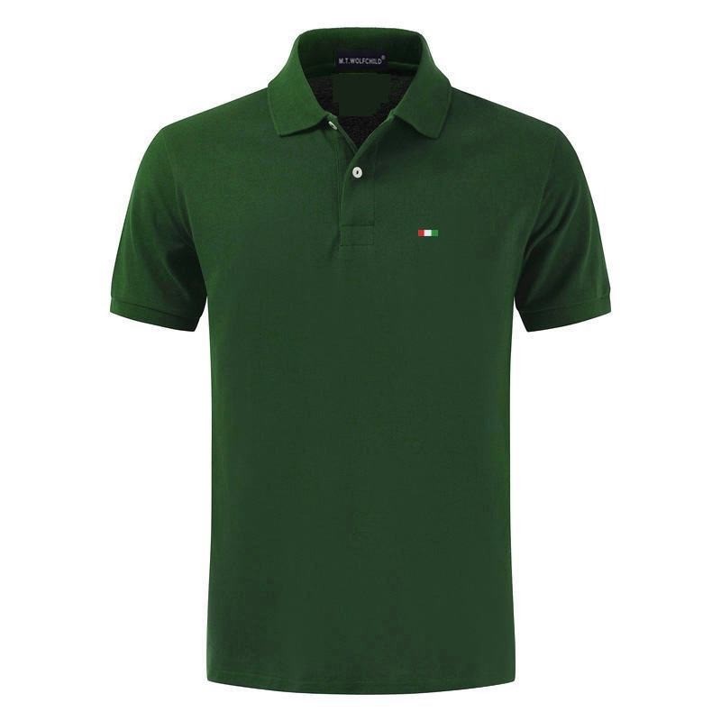 Short sleeve polo t-shirt - collar with buttons - cottonT-shirts