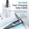 Essager - USB type C to USB C cable - PD fast charging - with digital display - 100W / 5ACables