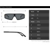 Cat eye sunglasses - oversized - one piece flat top - UV400 - unisexSunglasses