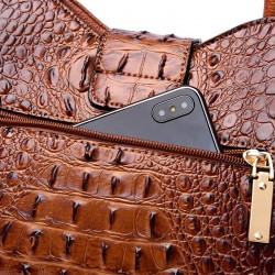 Elegant shoulder bag - crocodile skin patternHandbags