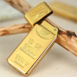 Luxury butane gas lighter - gold barLighters