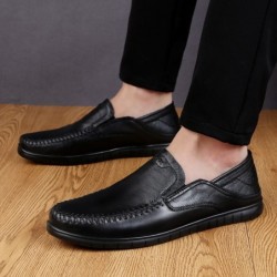 Classic men's loafers - slip on - genuine leatherShoes
