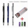 Mechanical triangular pencil - sharpener - 12 color refills / stylusPencil sharpeners