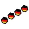 Car wheel valves - metal caps - German flag - 4 piecesValve caps