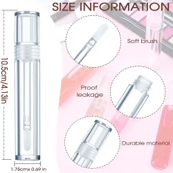 Empty transparent lip gloss containers - with lip sponge stick - 5ml - 20 piecesLipsticks